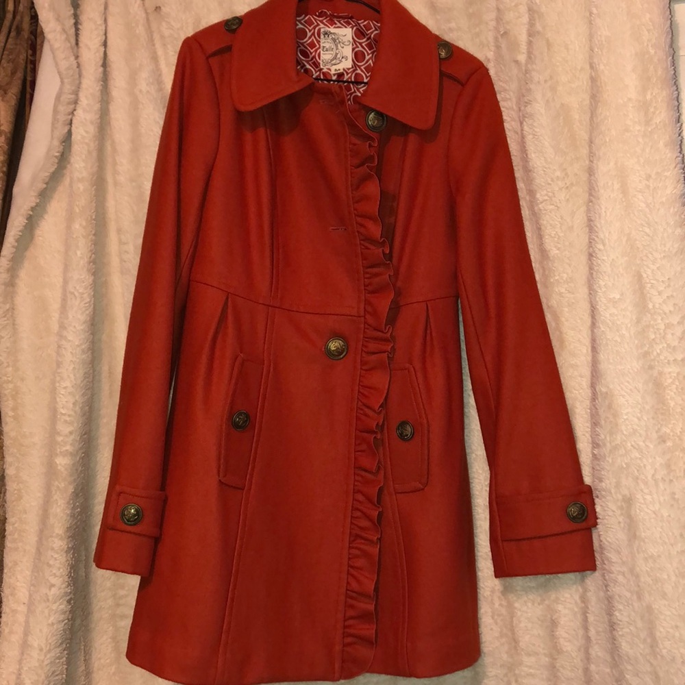 Tulle wool coat